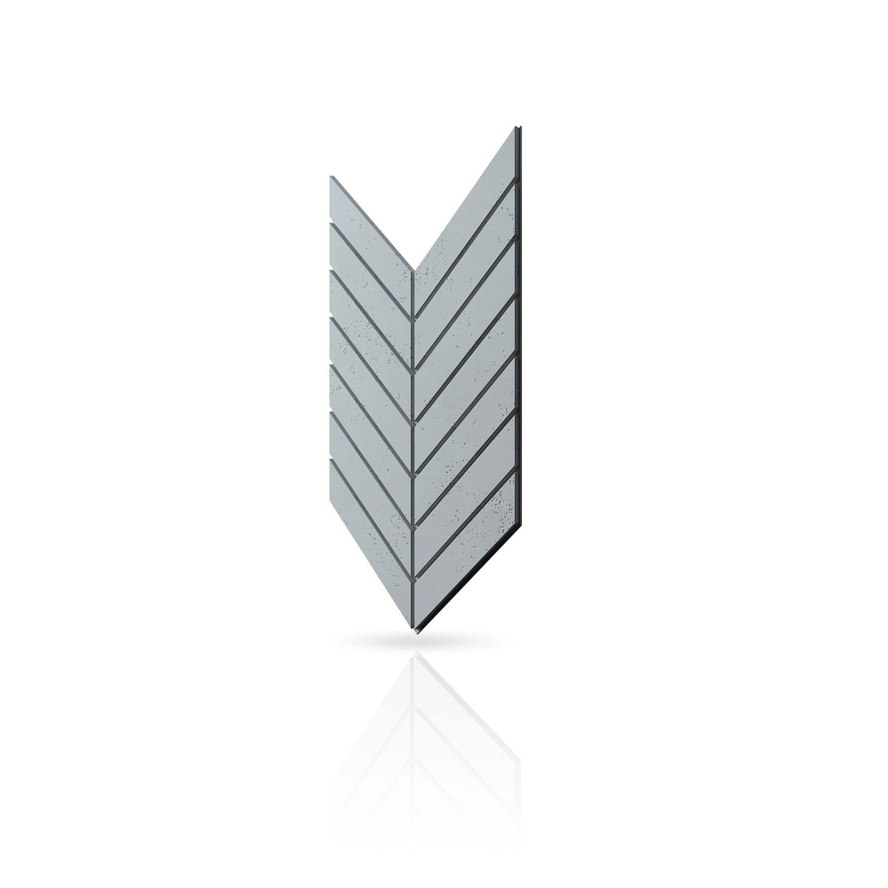 Concrete Cladding - HERRINGBONE L Wall Panels colour swatch on white background DecorMania UK