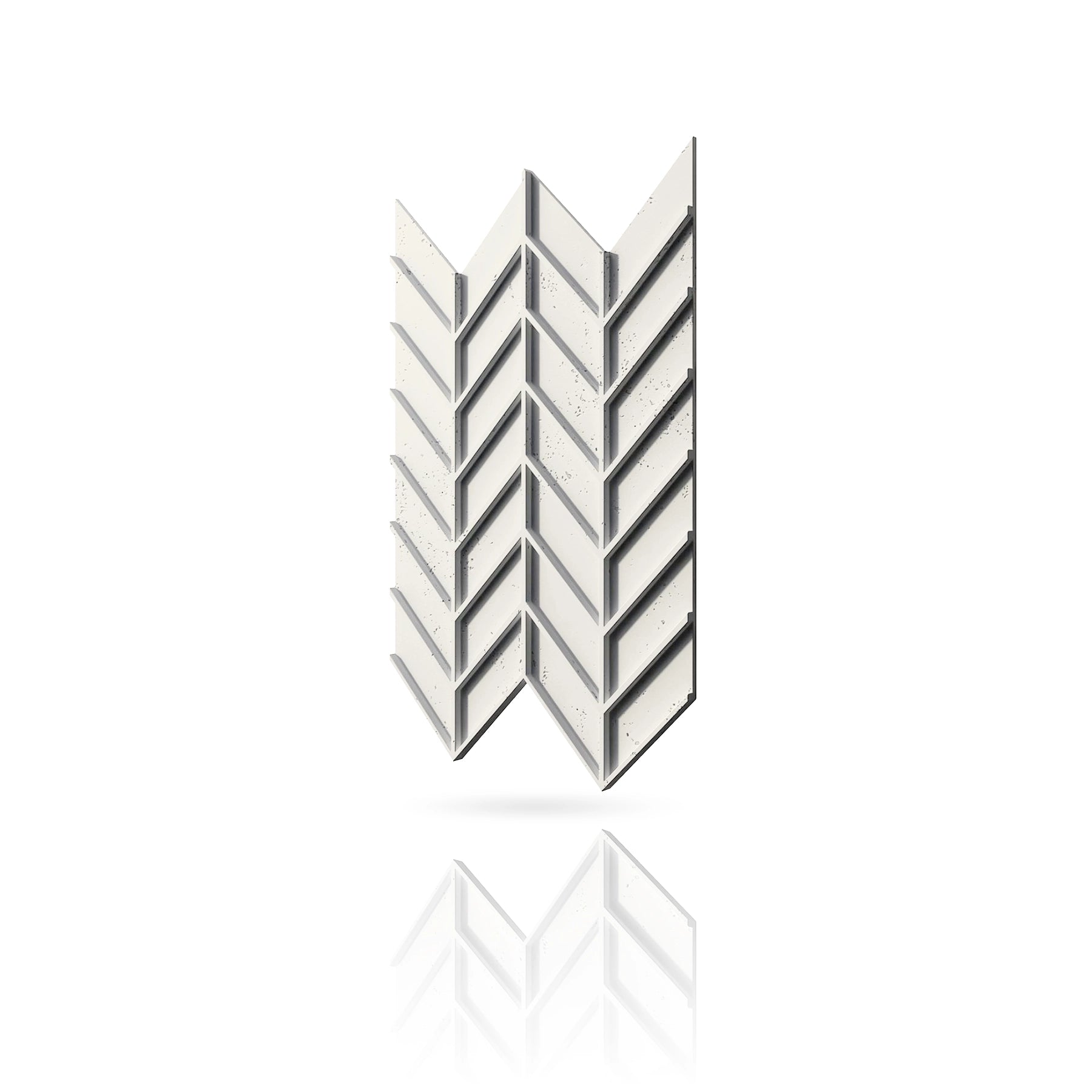 Concrete Cladding - HERRINGBONE M REVERS Wall Panels colour swatch on white background DecorMania UK