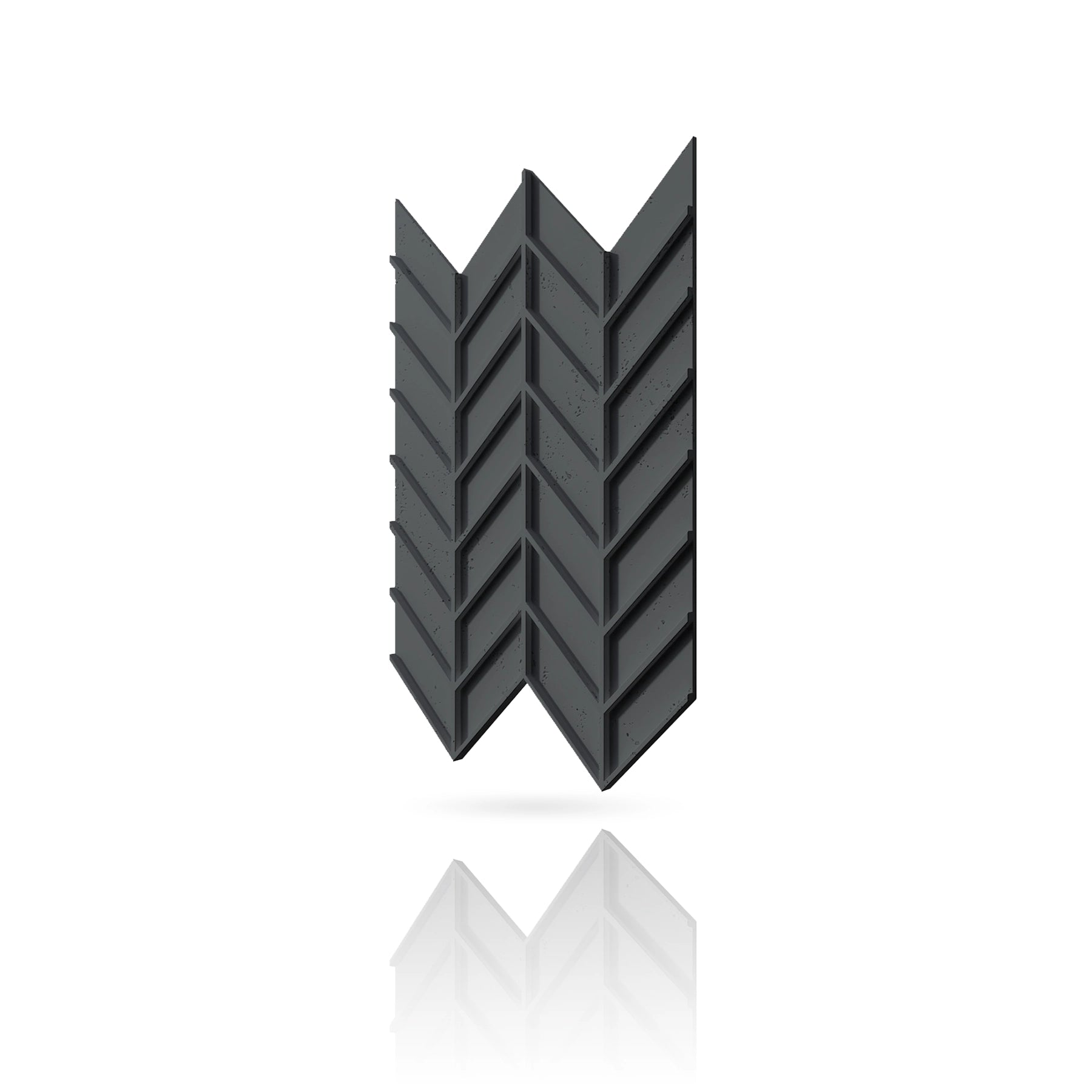 Concrete Cladding - HERRINGBONE M REVERS Wall Panels colour swatch on white background DecorMania UK