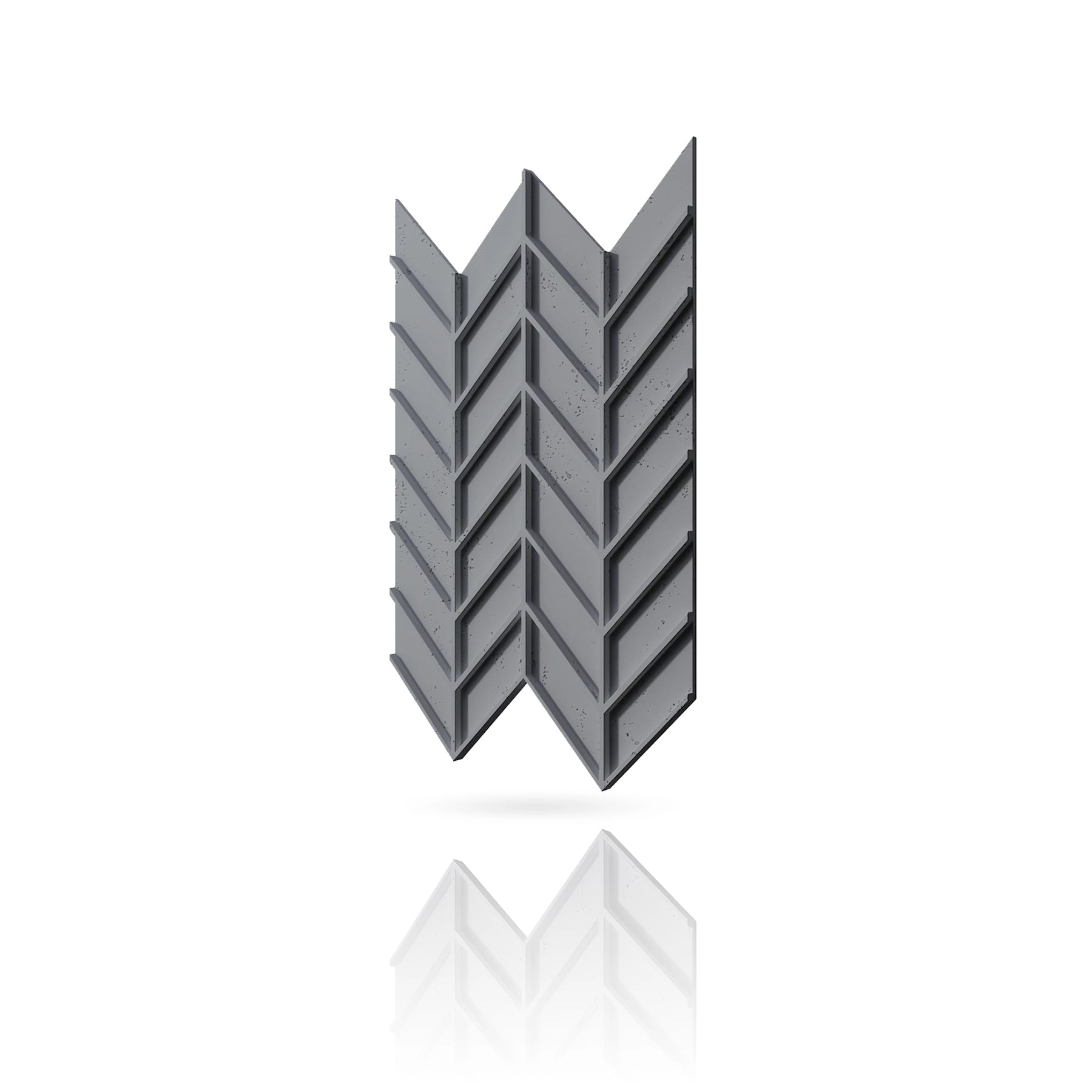 Concrete Cladding - HERRINGBONE M REVERS Wall Panels colour swatch on white background DecorMania UK