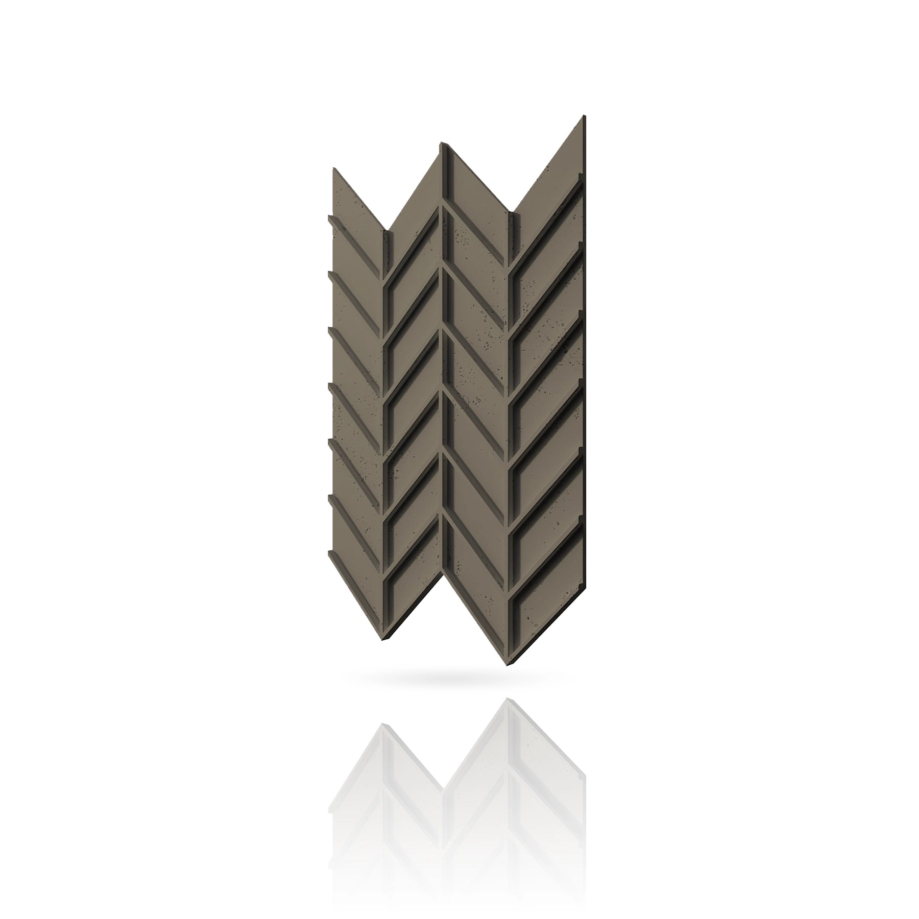 Concrete Cladding - HERRINGBONE M REVERS Wall Panels colour swatch on white background DecorMania UK