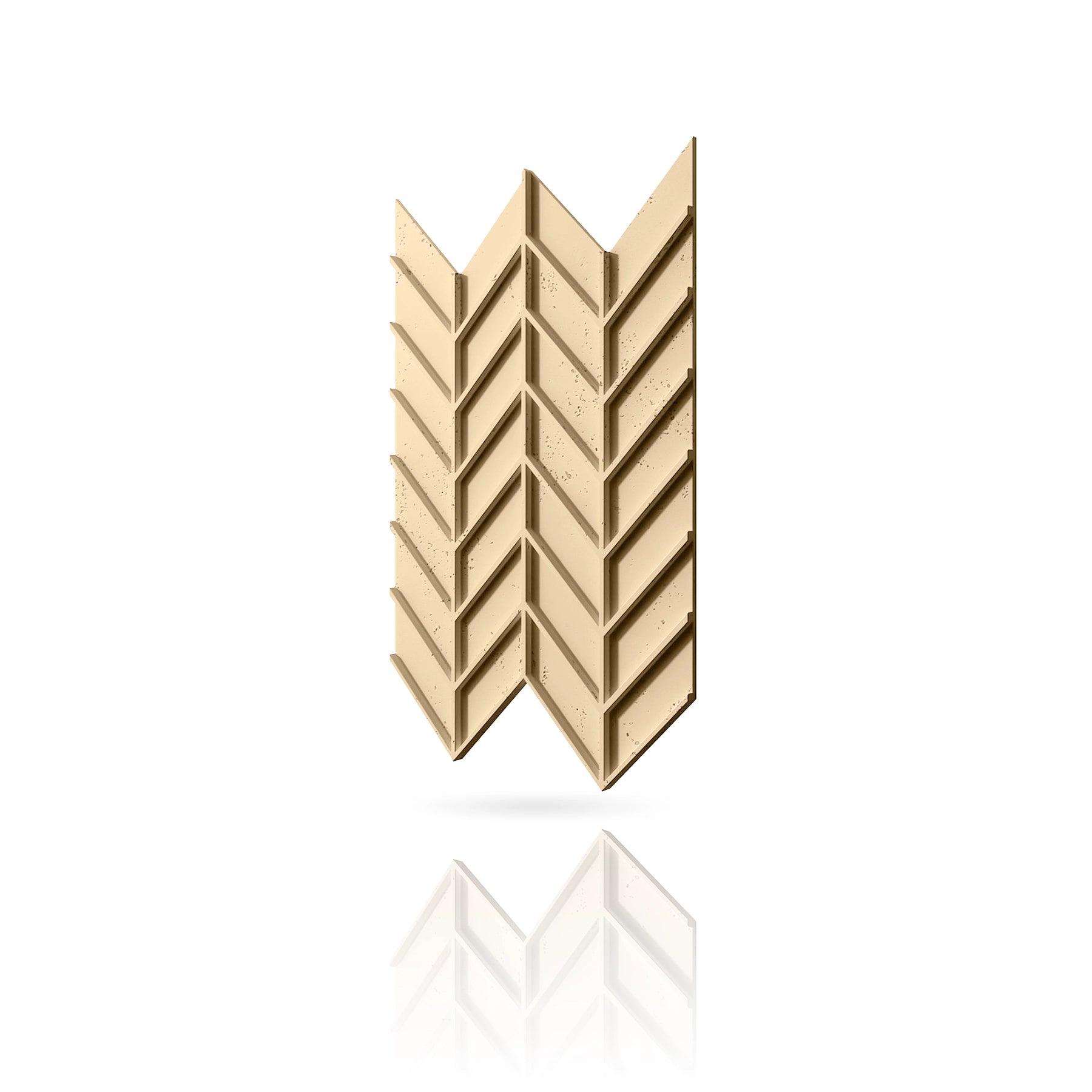 Concrete Cladding - HERRINGBONE M REVERS Wall Panels colour swatch on white background DecorMania UK
