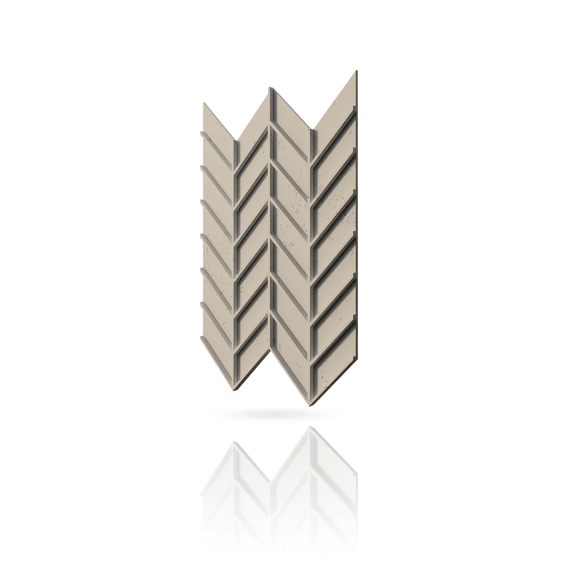 Concrete Cladding - HERRINGBONE M REVERS Wall Panels colour swatch on white background DecorMania UK