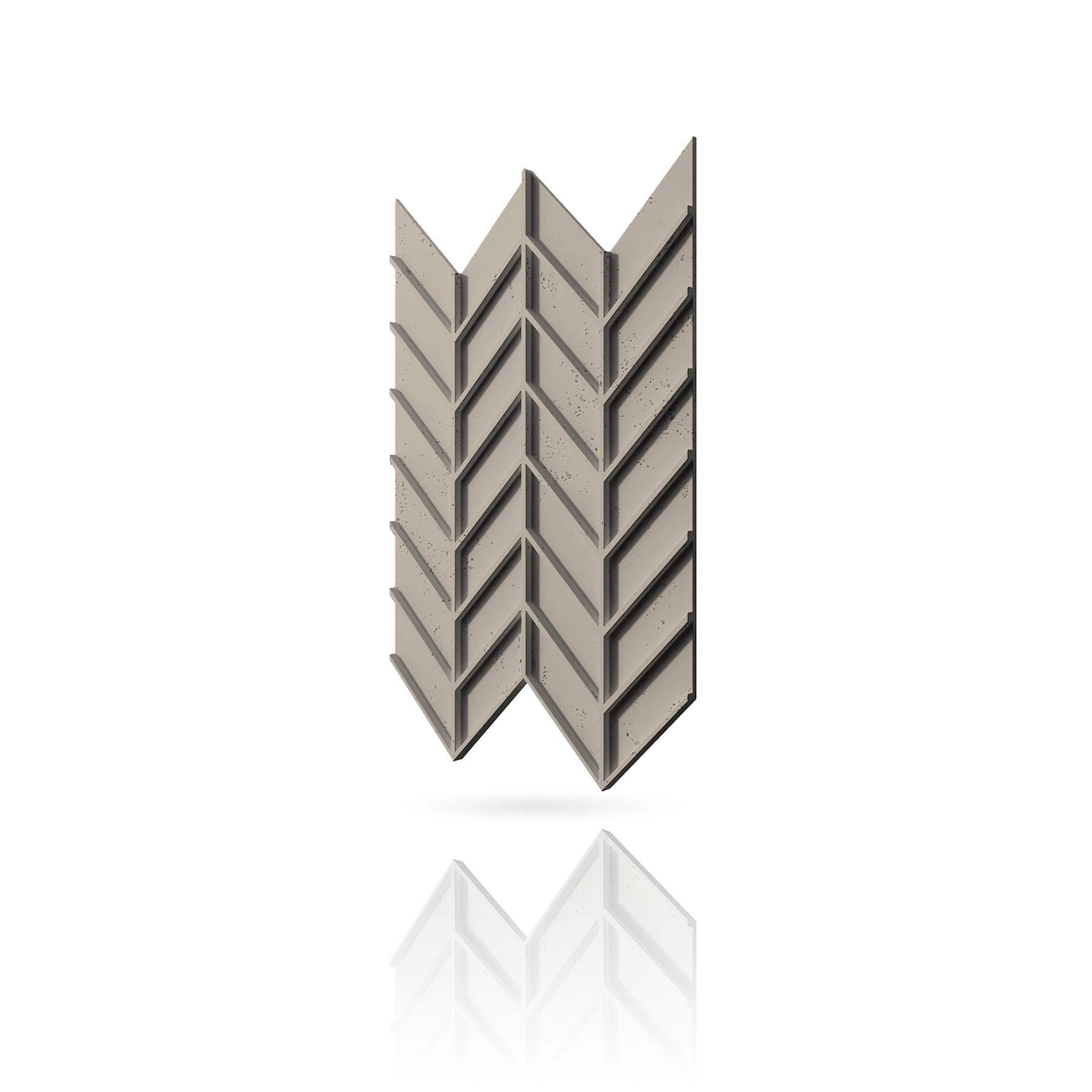 Concrete Cladding - HERRINGBONE M REVERS Wall Panels colour swatch on white background DecorMania UK