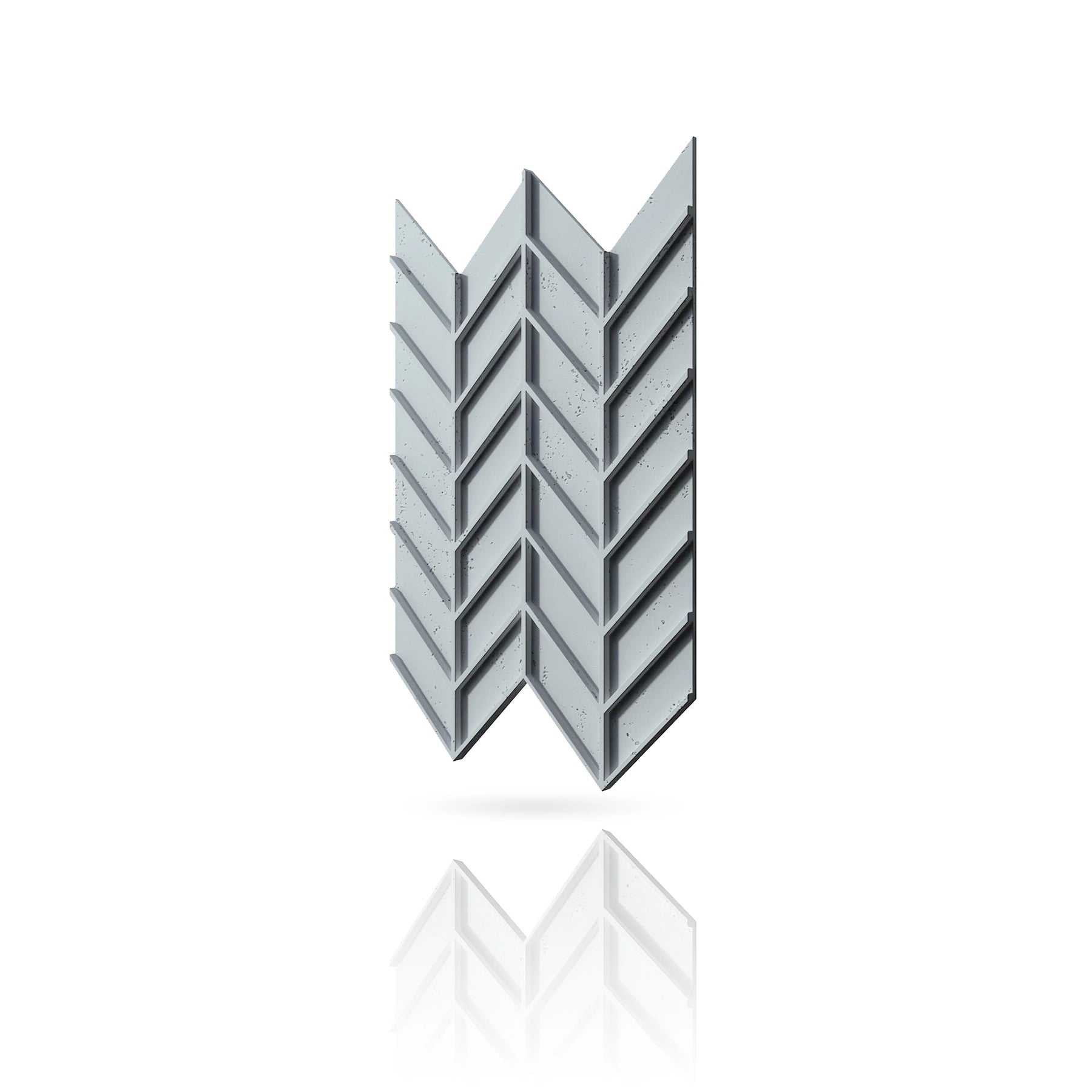 Concrete Cladding - HERRINGBONE M REVERS Wall Panels colour swatch on white background DecorMania UK