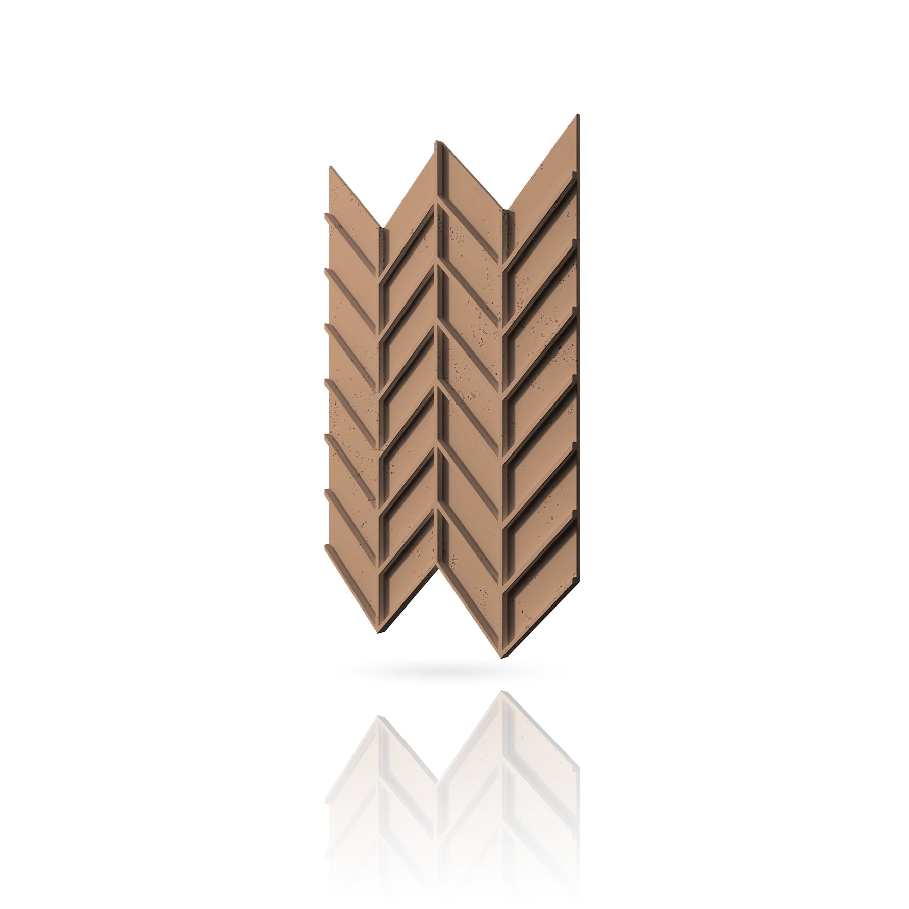 Concrete Cladding - HERRINGBONE M REVERS Wall Panels colour swatch on white background DecorMania UK