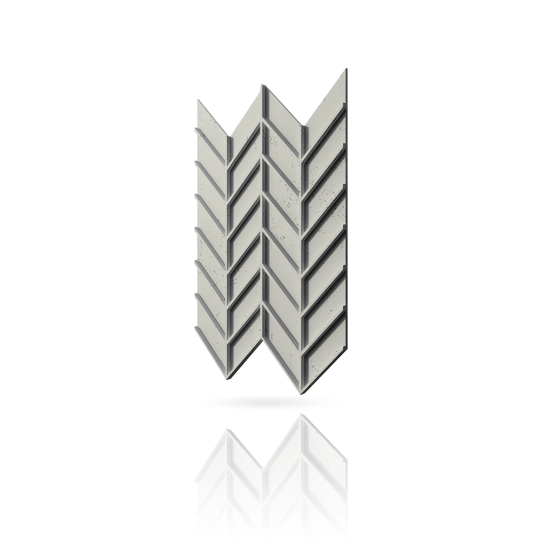 Concrete Cladding - HERRINGBONE M REVERS Wall Panels colour swatch on white background DecorMania UK