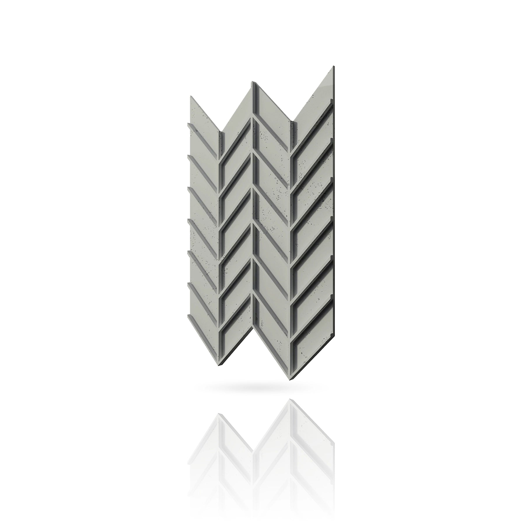 Concrete Cladding - HERRINGBONE M REVERS Wall Panels colour swatch on white background DecorMania UK
