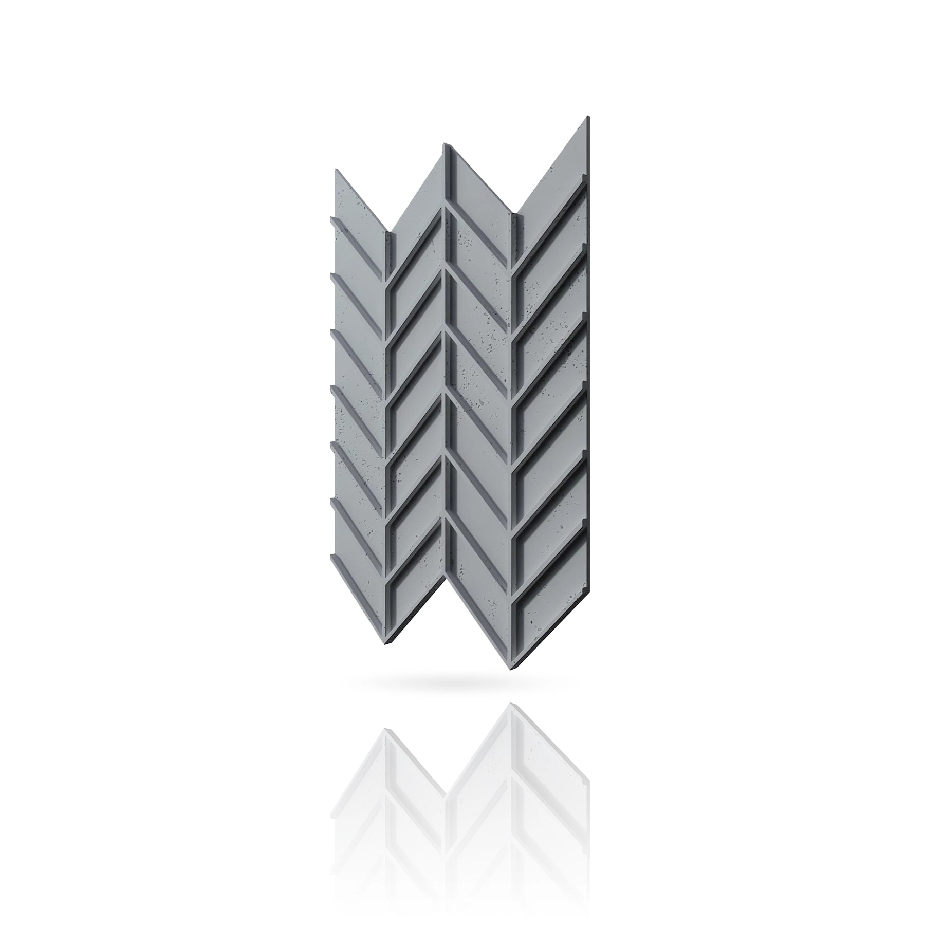 Concrete Cladding - HERRINGBONE M REVERS Wall Panels colour swatch on white background DecorMania UK