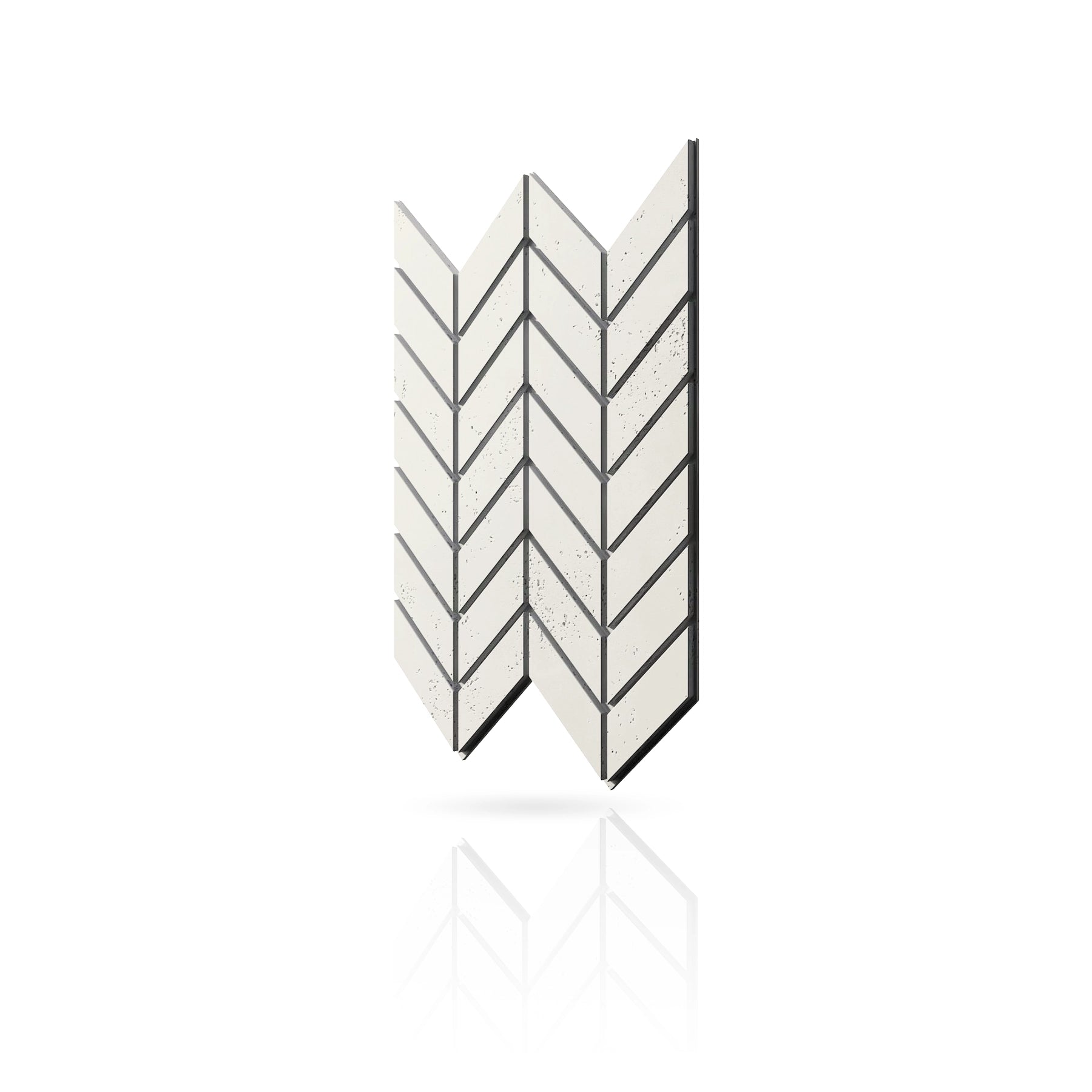 Concrete Cladding - HERRINGBONE M Wall Panels colour swatch on white background DecorMania UK