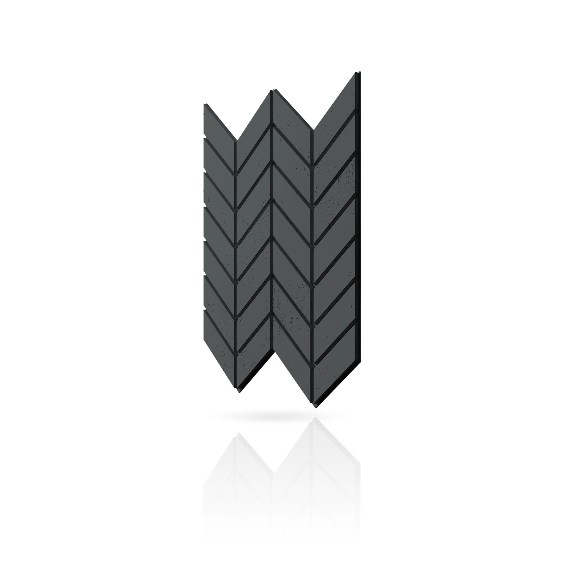 Concrete Cladding - HERRINGBONE M Wall Panels colour swatch on white background DecorMania UK