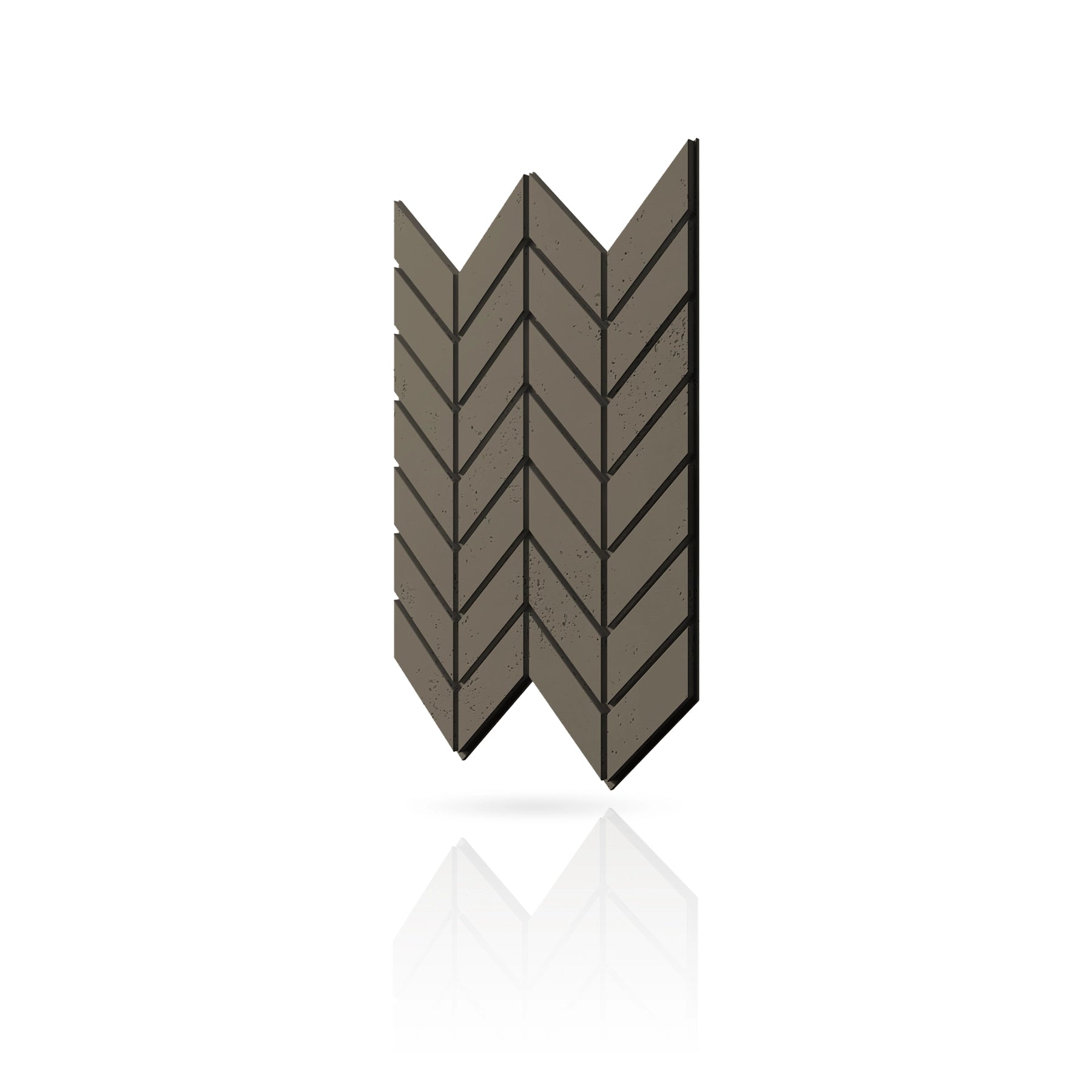 Concrete Cladding - HERRINGBONE M Wall Panels colour swatch on white background DecorMania UK