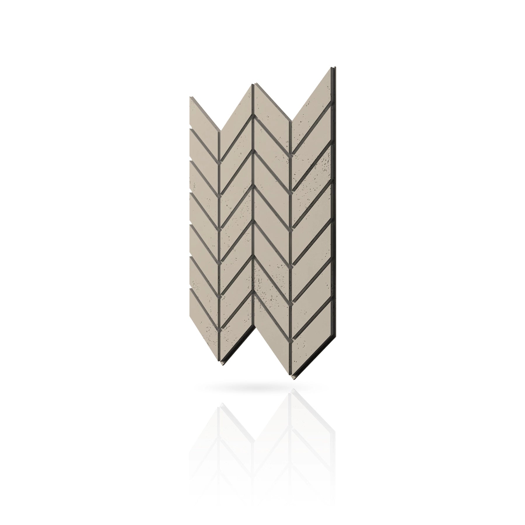 Concrete Cladding - HERRINGBONE M Wall Panels colour swatch on white background DecorMania UK
