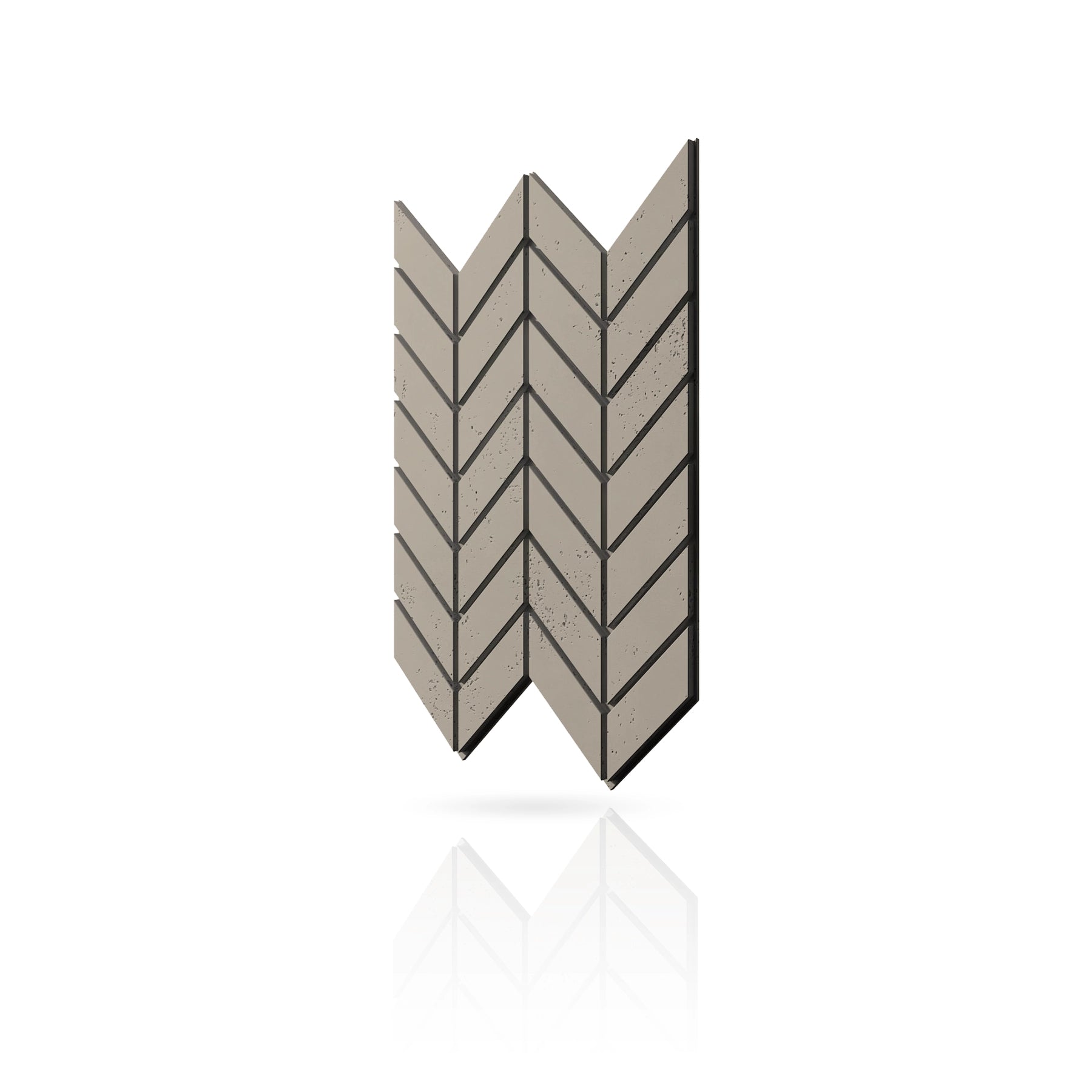 Concrete Cladding - HERRINGBONE M Wall Panels colour swatch on white background DecorMania UK