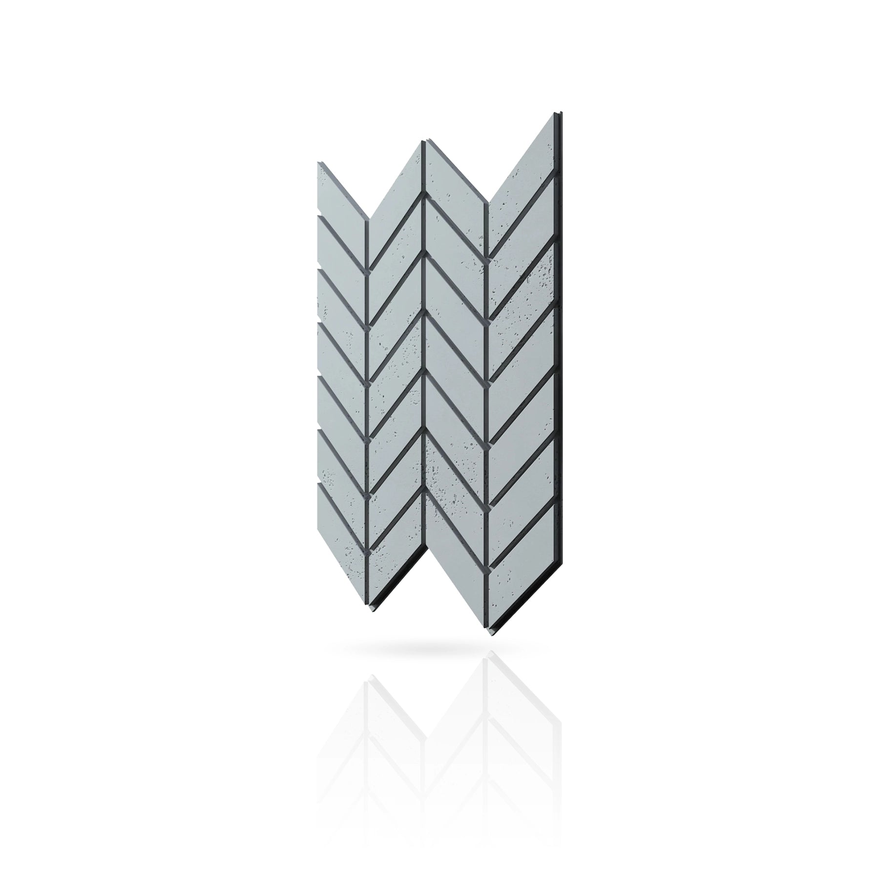 Concrete Cladding - HERRINGBONE M Wall Panels colour swatch on white background DecorMania UK