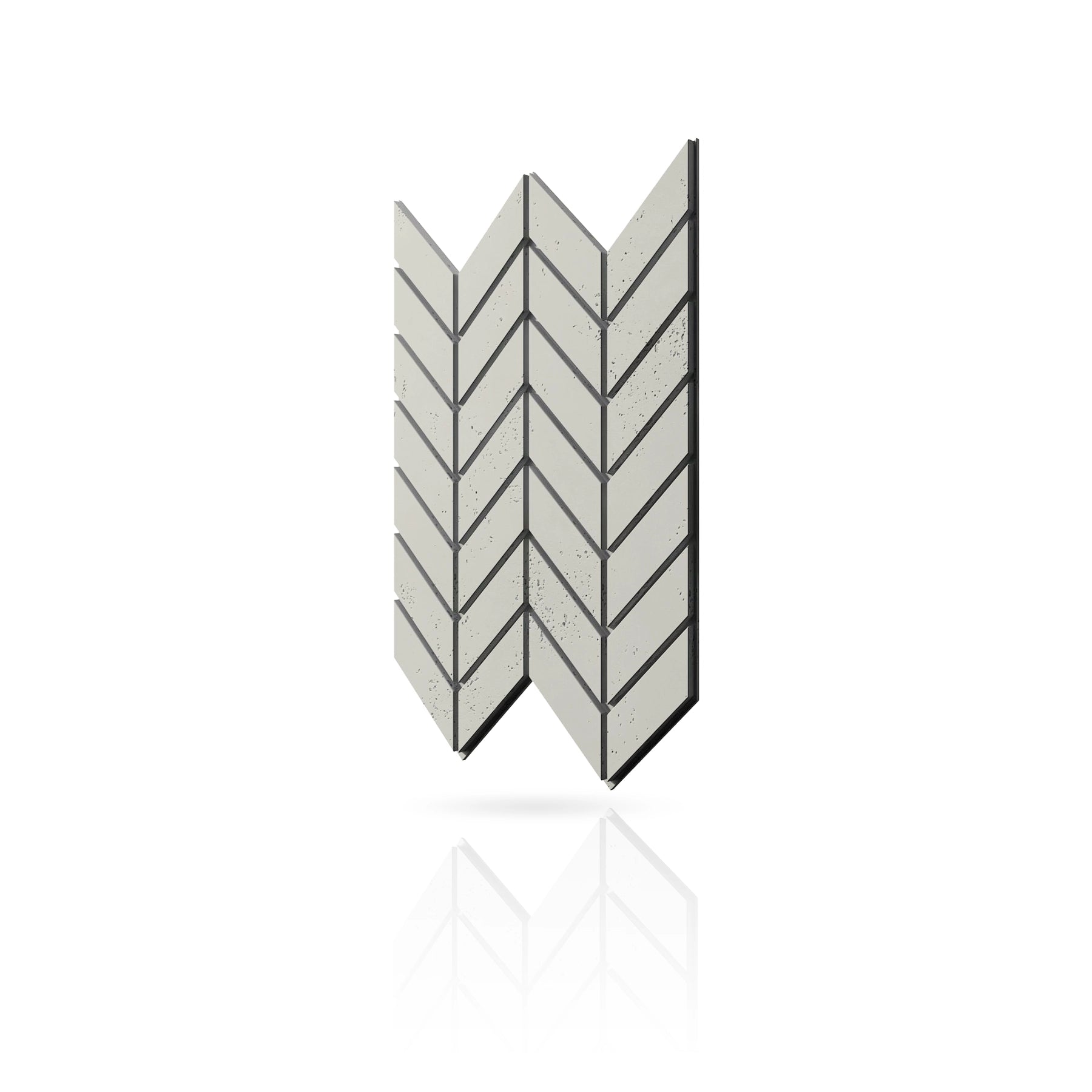 Concrete Cladding - HERRINGBONE M Wall Panels colour swatch on white background DecorMania UK