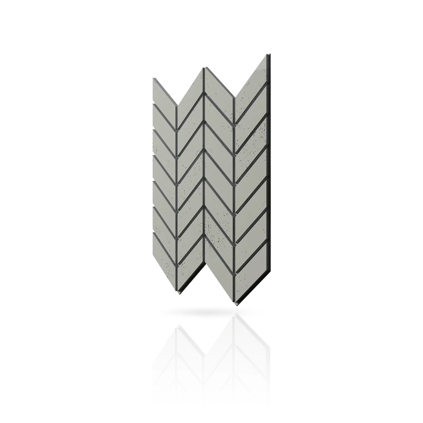 Concrete Cladding - HERRINGBONE M Wall Panels colour swatch on white background DecorMania UK