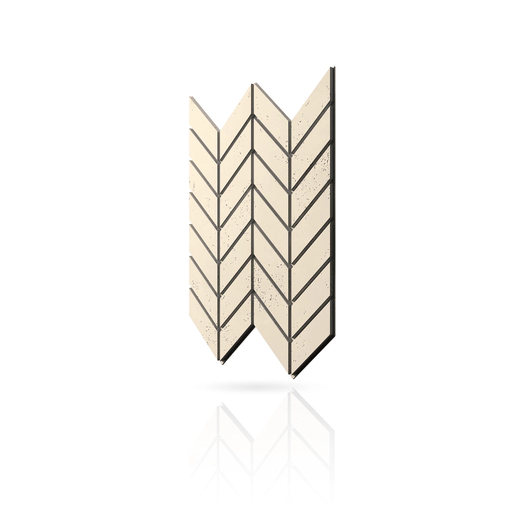 Concrete Cladding - HERRINGBONE M Wall Panels colour swatch on white background DecorMania UK