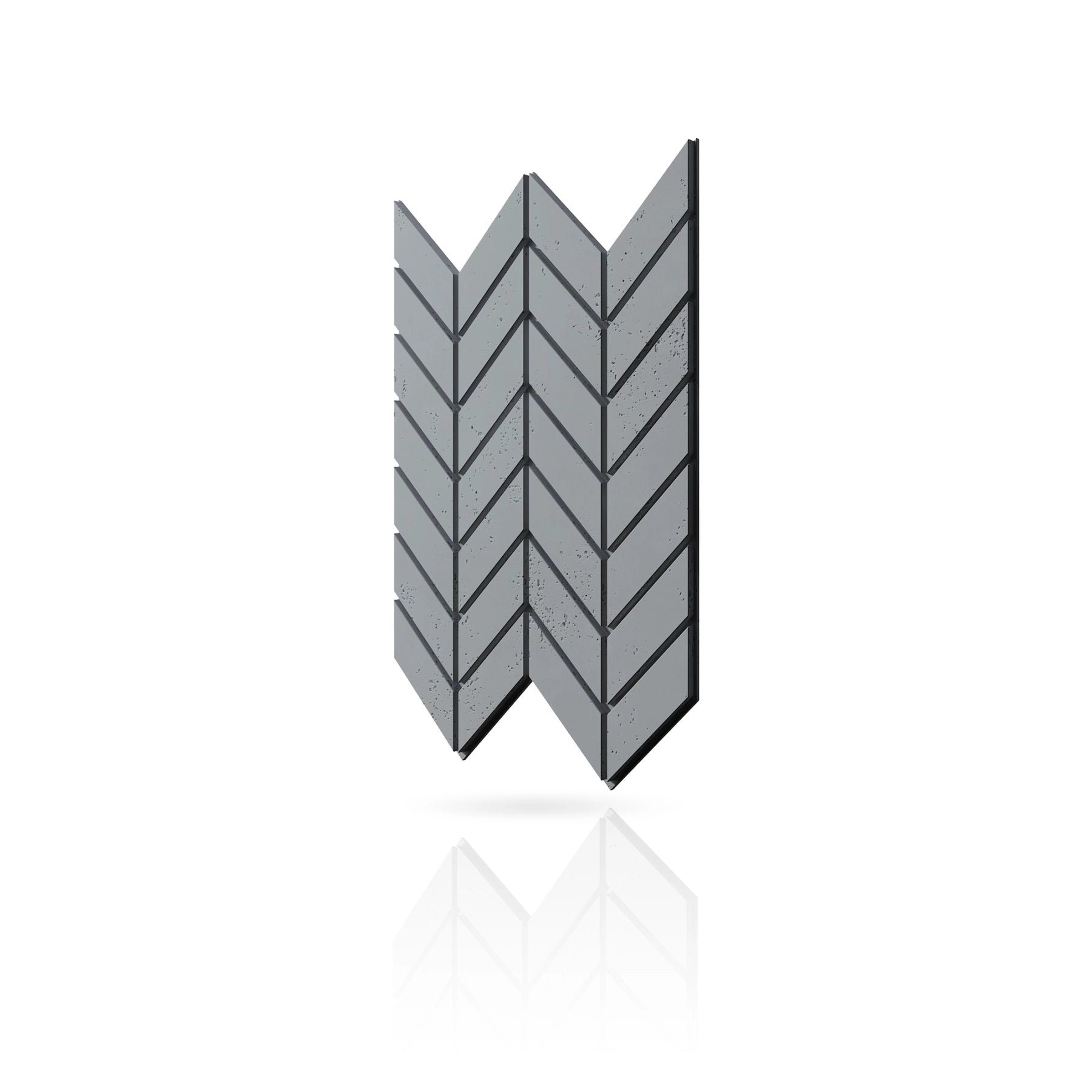 Concrete Cladding - HERRINGBONE M Wall Panels colour swatch on white background DecorMania UK