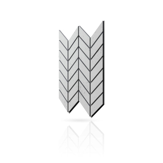 Concrete Cladding - HERRINGBONE M Wall Panels colour swatch on white background DecorMania UK