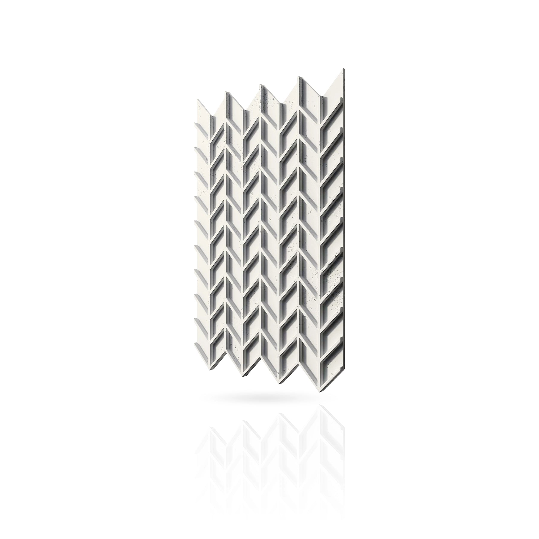 Concrete Cladding - HERRINGBONE S REVERS Wall Panels colour swatch on white background DecorMania UK