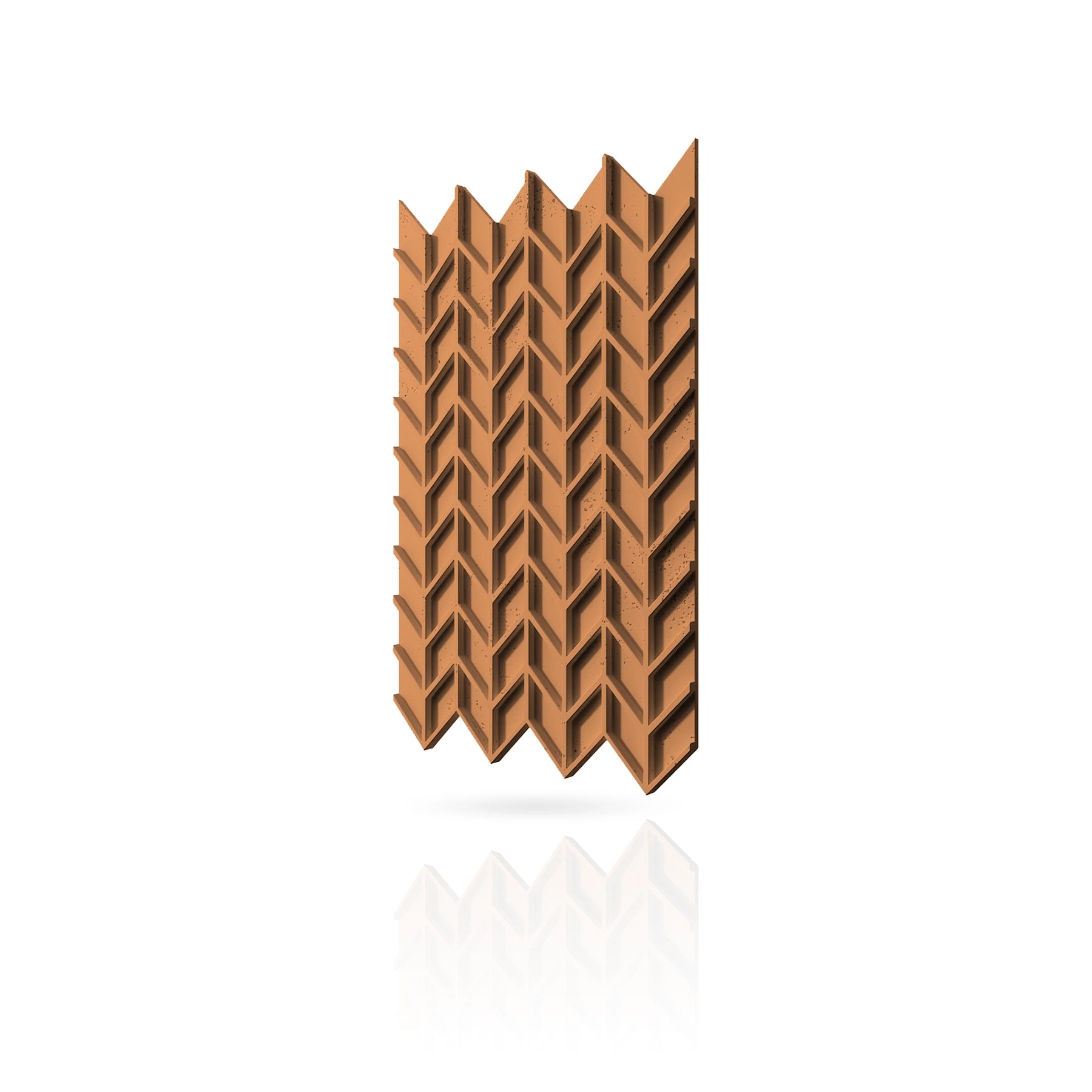 Concrete Cladding - HERRINGBONE S REVERS Wall Panels colour swatch on white background DecorMania UK