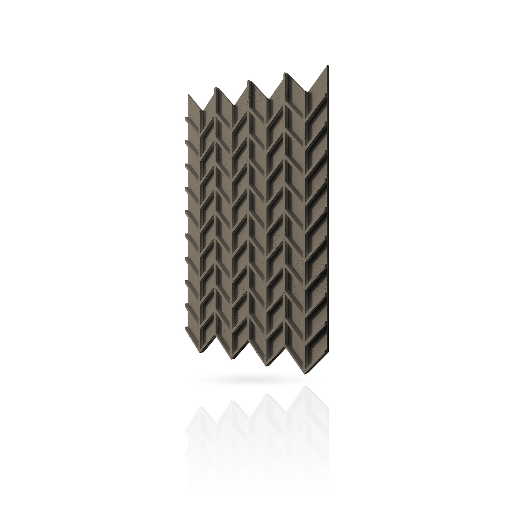 Concrete Cladding - HERRINGBONE S REVERS Wall Panels colour swatch on white background DecorMania UK