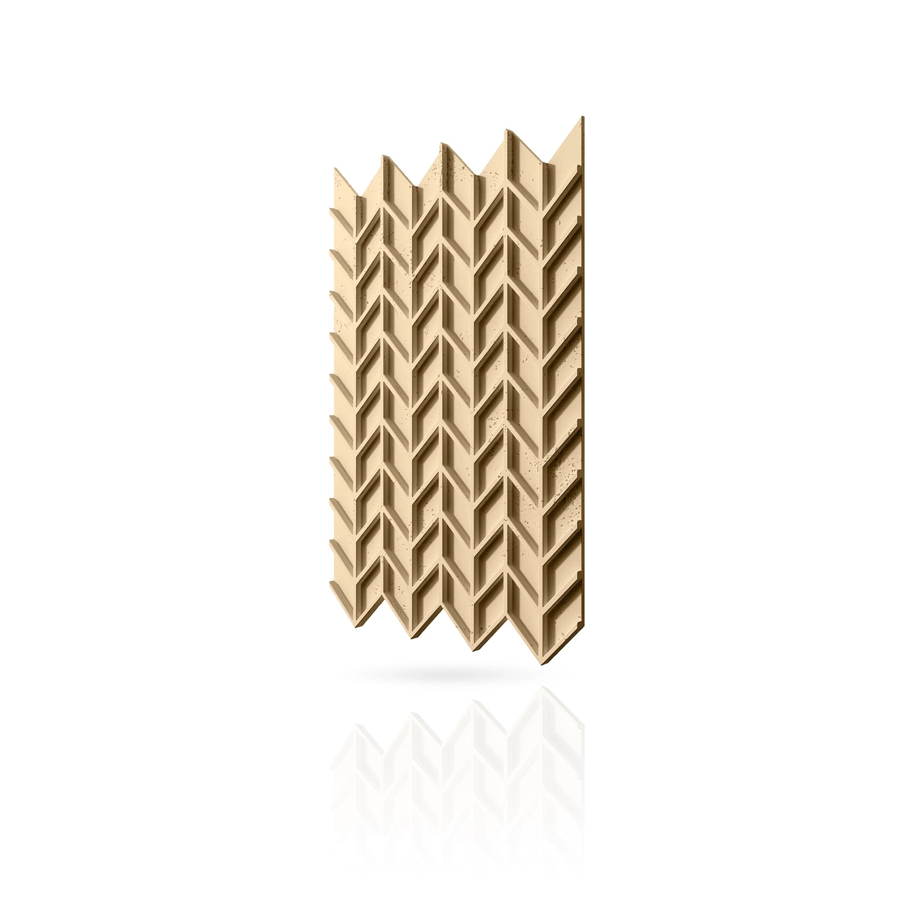 Concrete Cladding - HERRINGBONE S REVERS Wall Panels colour swatch on white background DecorMania UK