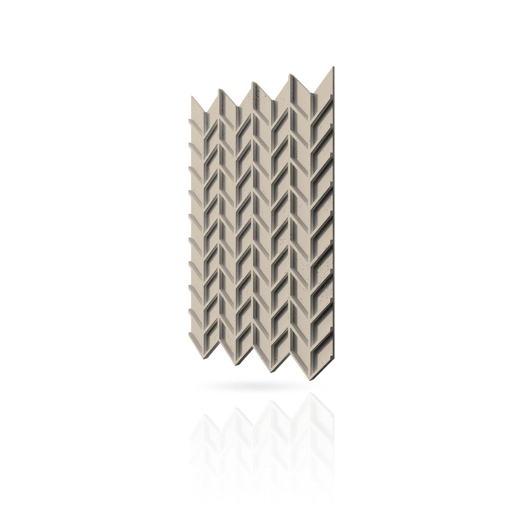 Concrete Cladding - HERRINGBONE S REVERS Wall Panels colour swatch on white background DecorMania UK
