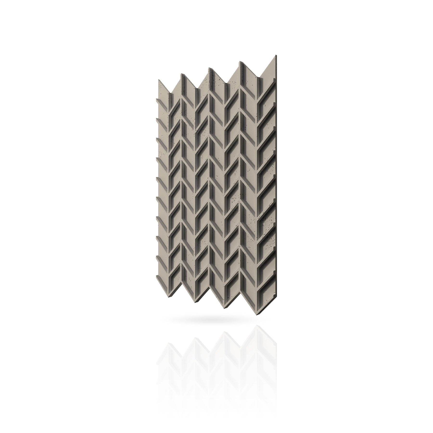Concrete Cladding - HERRINGBONE S REVERS Wall Panels colour swatch on white background DecorMania UK