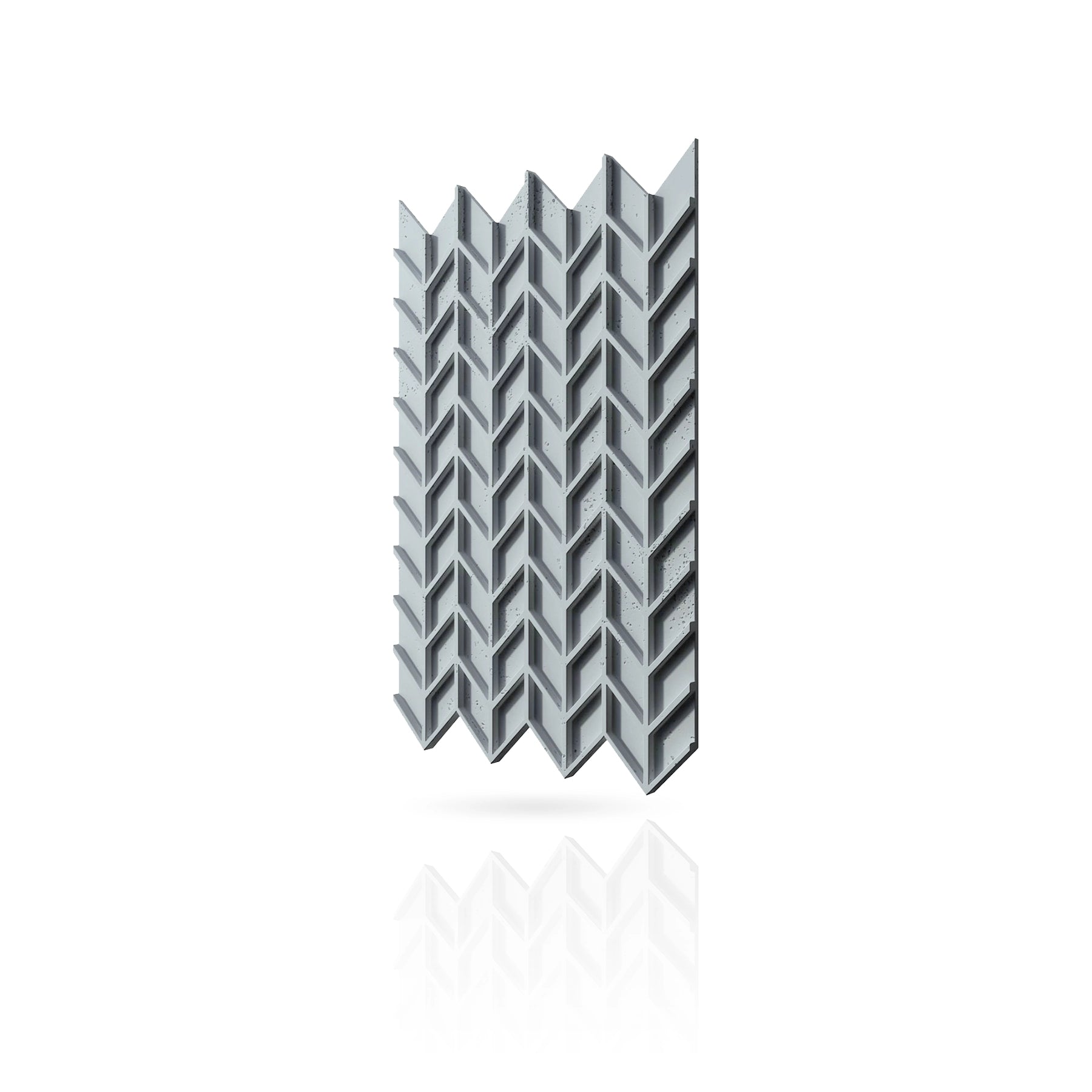 Concrete Cladding - HERRINGBONE S REVERS Wall Panels colour swatch on white background DecorMania UK