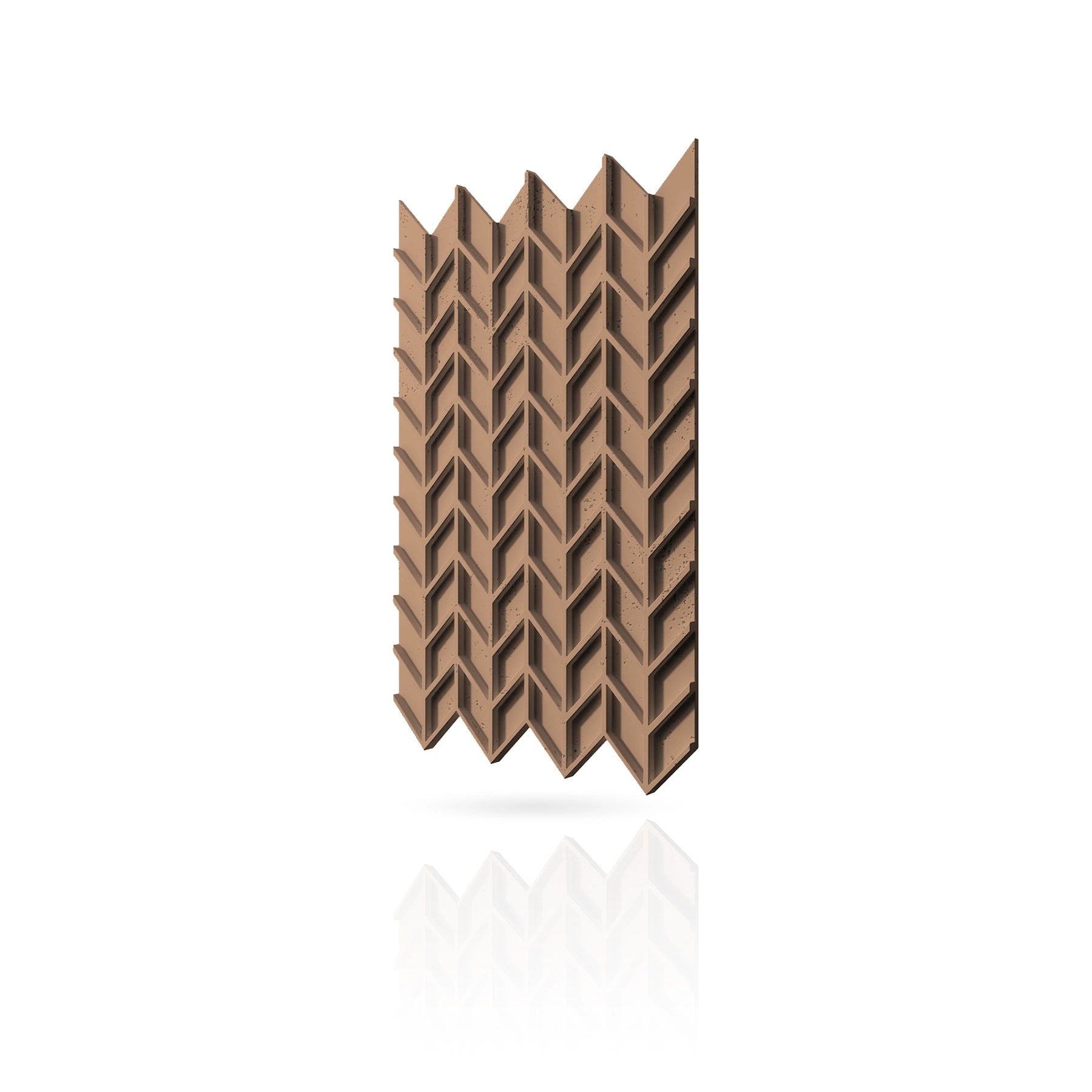 Concrete Cladding - HERRINGBONE S REVERS Wall Panels colour swatch on white background DecorMania UK