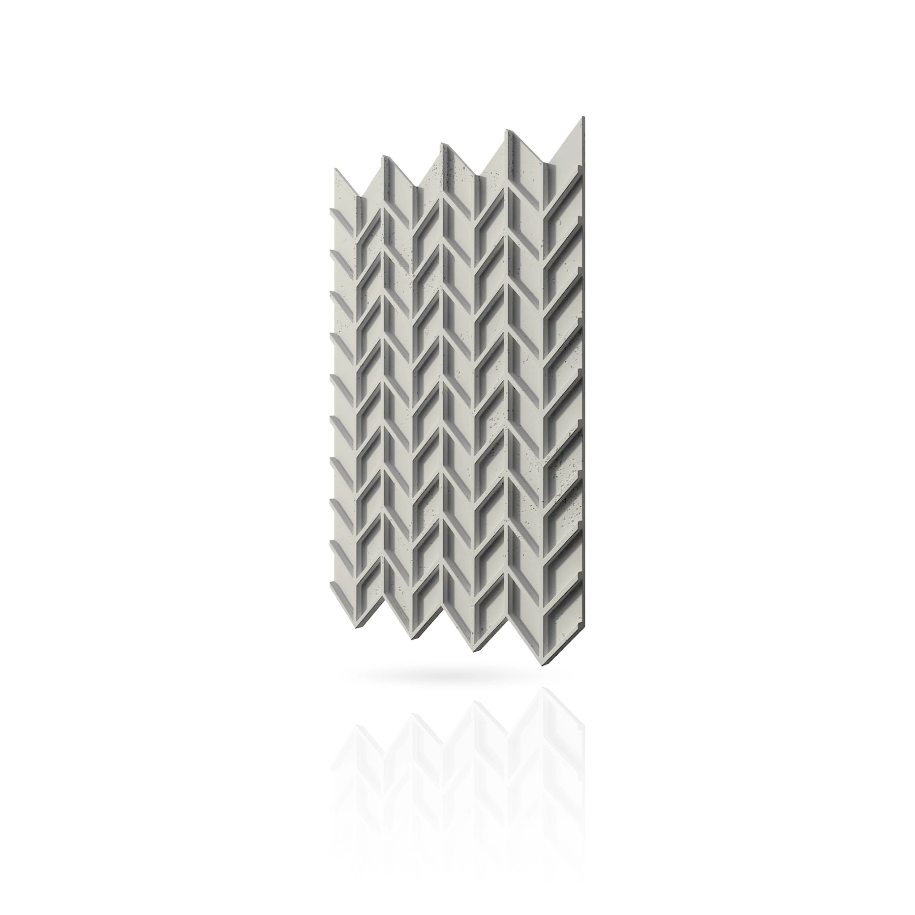 Concrete Cladding - HERRINGBONE S REVERS Wall Panels colour swatch on white background DecorMania UK