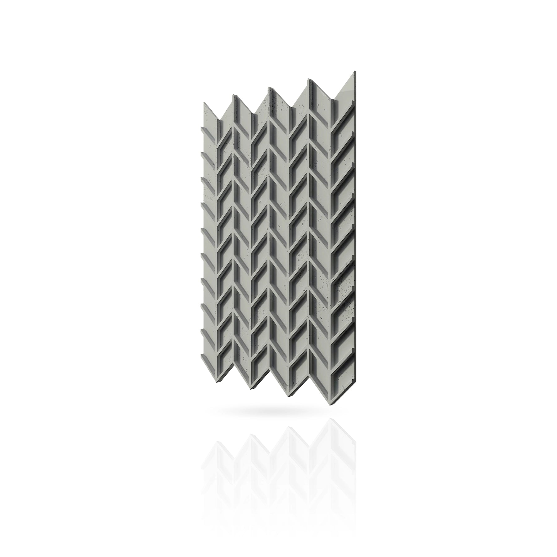 Concrete Cladding - HERRINGBONE S REVERS Wall Panels colour swatch on white background DecorMania UK