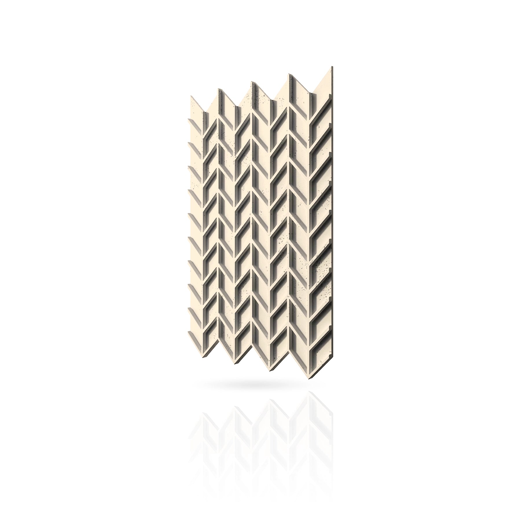 Concrete Cladding - HERRINGBONE S REVERS Wall Panels colour swatch on white background DecorMania UK