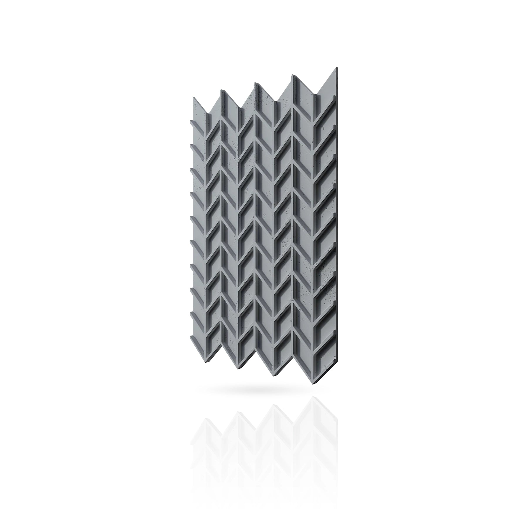 Concrete Cladding - HERRINGBONE S REVERS Wall Panels colour swatch on white background DecorMania UK