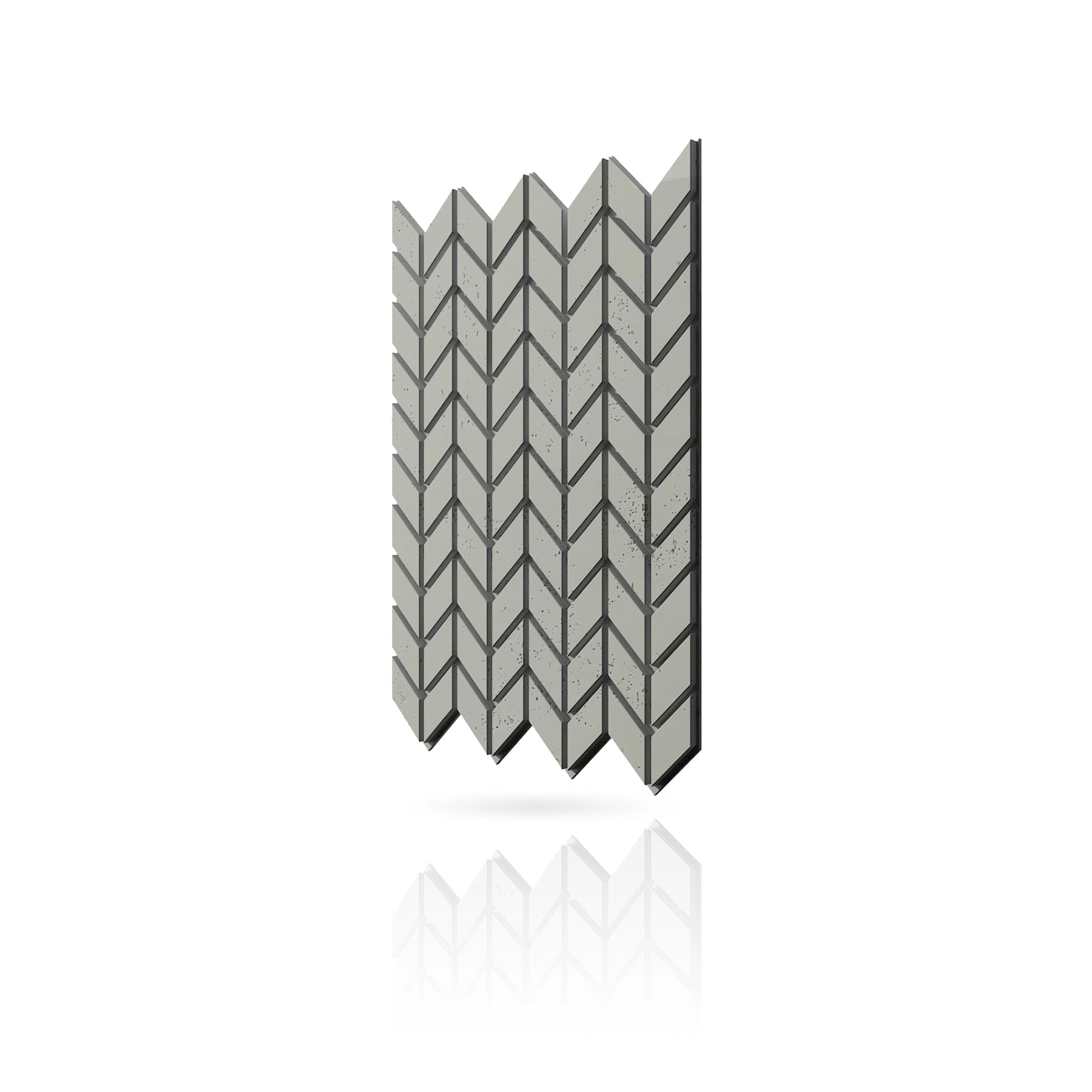 Concrete Cladding - HERRINGBONE S Wall Panels colour swatch on white background DecorMania UK