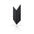 Concrete Cladding HERRINGBONE BOLD Wall Panels B15 Black colour on white background DecorMania UK
