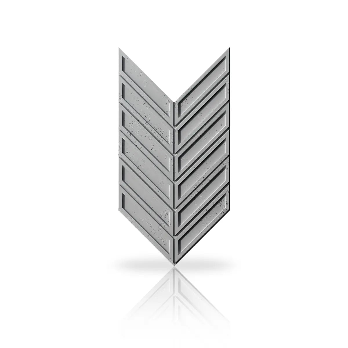 Concrete Cladding HERRINGBONE BOLD Wall Panels front view DecorMania UK