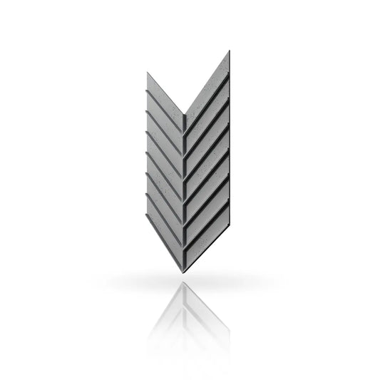 Concrete Cladding HERRINGBONE L REVERS on white background Wall Panels DecorMania UK
