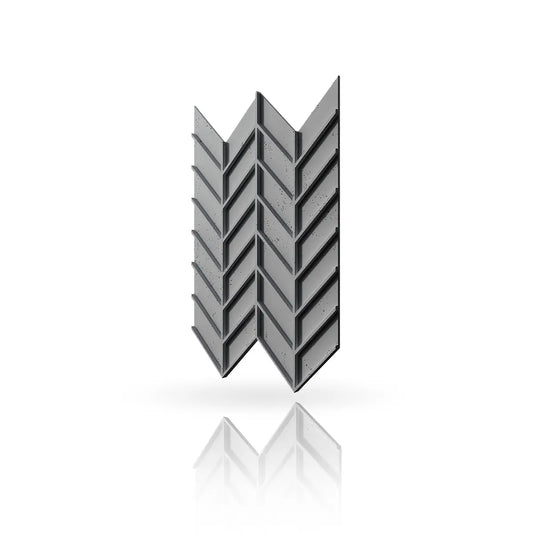 Concrete Cladding HERRINGBONE M REVERS Wall Panels on white background DecorMania UK