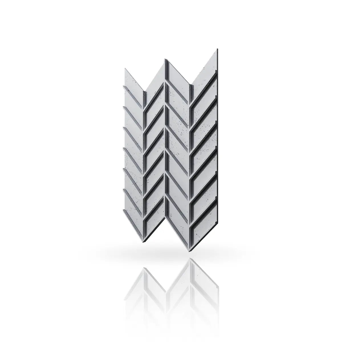 Concrete Cladding HERRINGBONE M REVERS Wall Panels Natural B50 colour on white background DecorMania UK