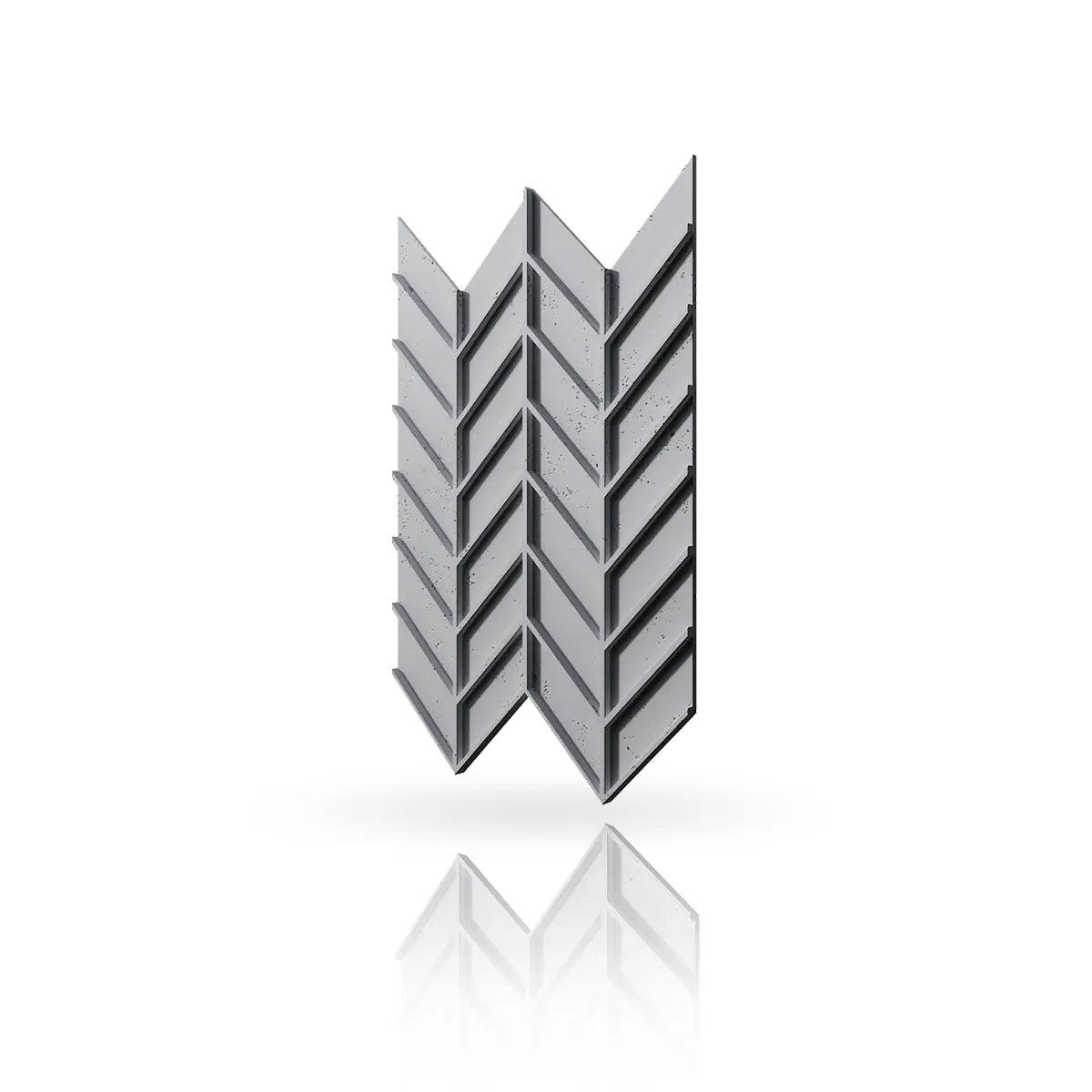Concrete Cladding HERRINGBONE M REVERS Wall Panels S95 colour on white background DecorMania UK