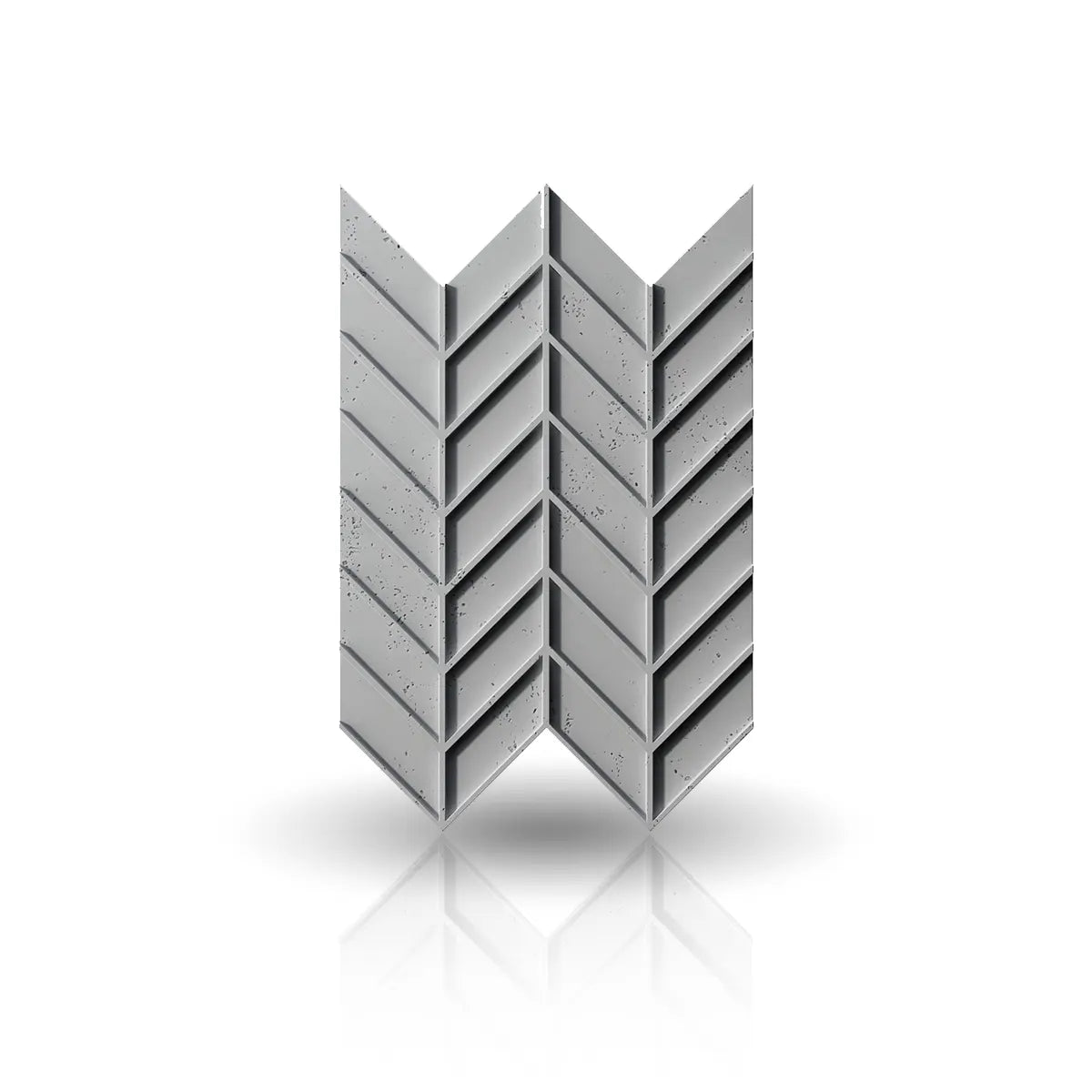 Concrete Cladding HERRINGBONE M front view REVERS Wall Panels DecorMania UK