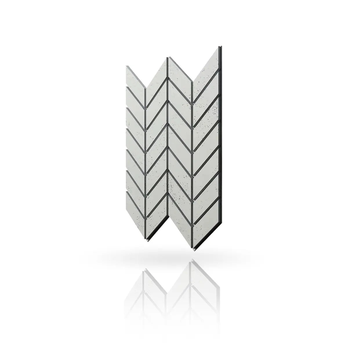 Concrete Cladding HERRINGBONE M Wall Panels KS Beige colour on white background DecorMania UK
