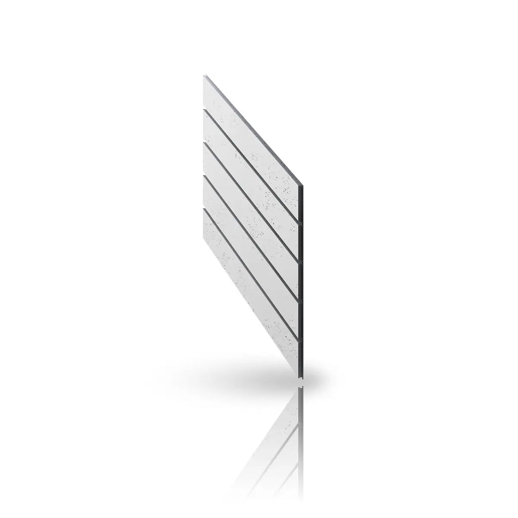 Concrete Cladding HERRINGBONE PART Wall Panels colour B0 on white background DecorMania UK 