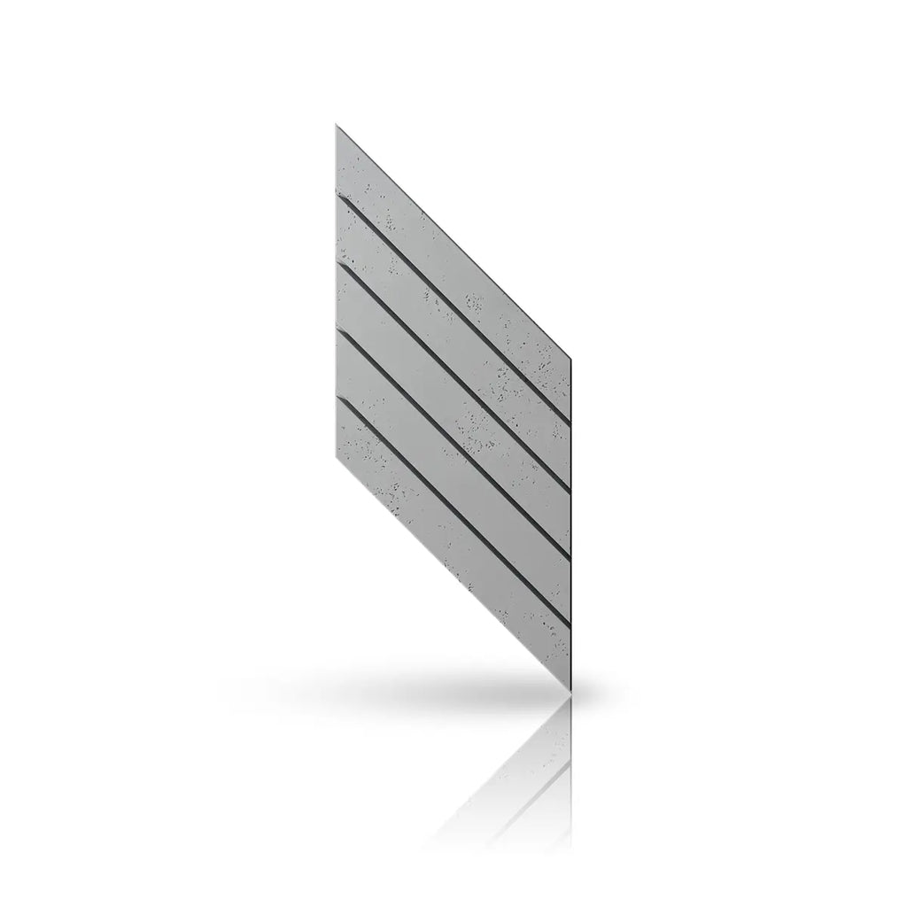 Concrete Cladding HERRINGBONE PART Wall Panels front view on white background DecorMania UK