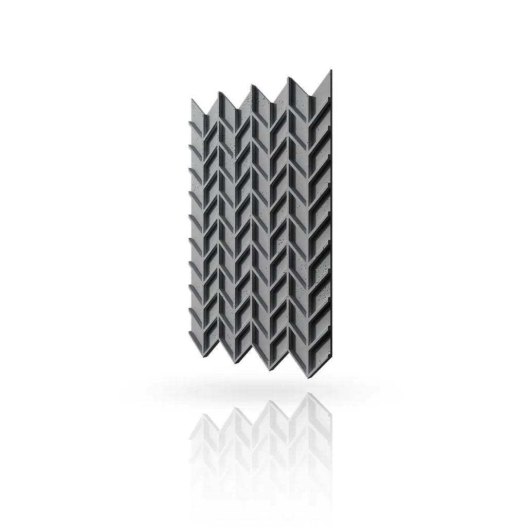 Concrete Cladding HERRINGBONE S REVERS Wall Panels on white background DecorMania UK