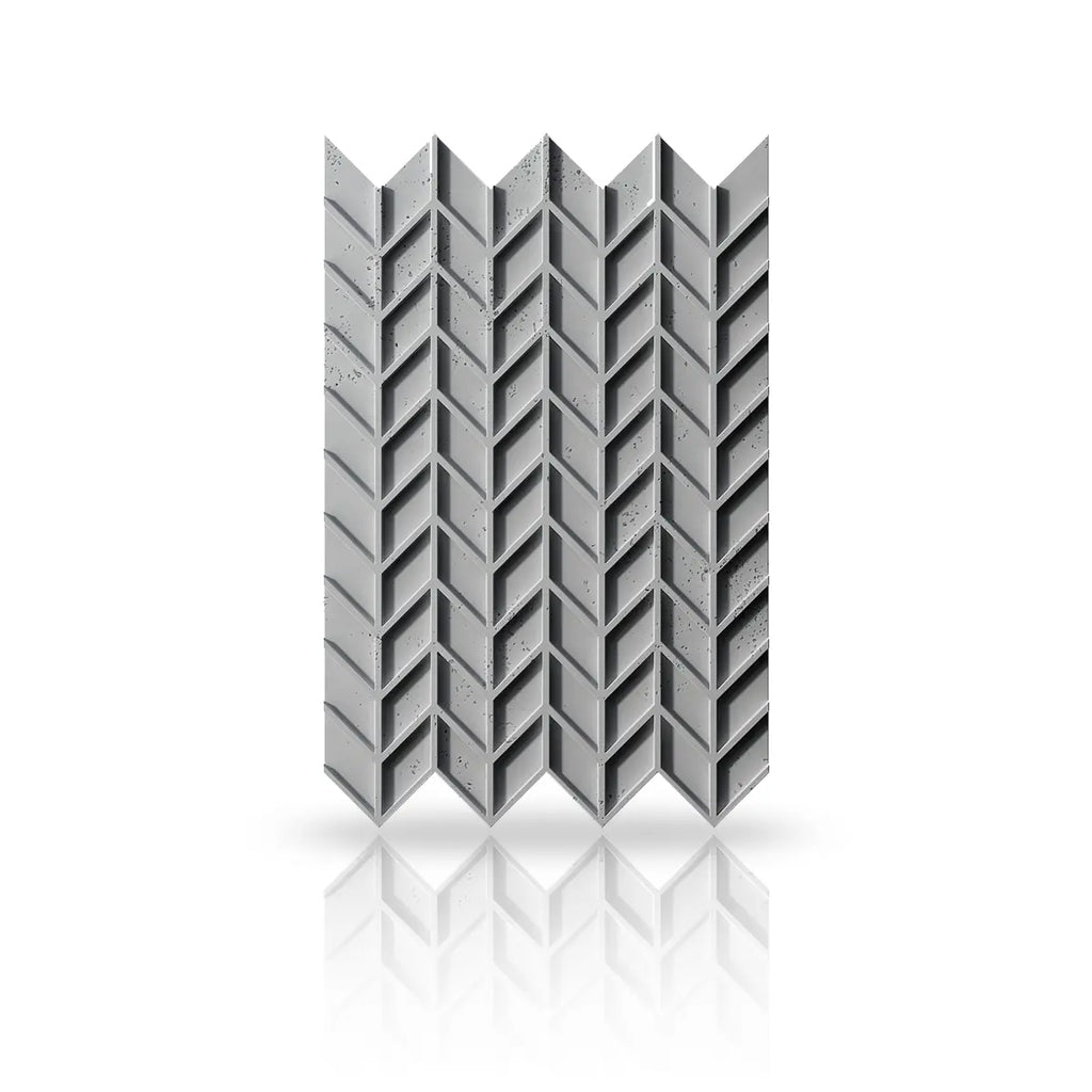 Concrete Cladding HERRINGBONE S REVERS Wall Panels front view DecorMania UK