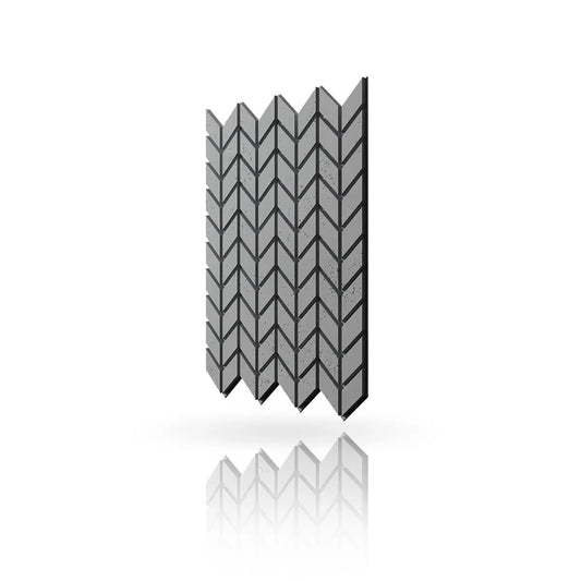 Concrete Cladding HERRINGBONE S Wall Panels on white background DecorMania UK